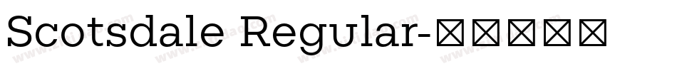 Scotsdale Regular字体转换